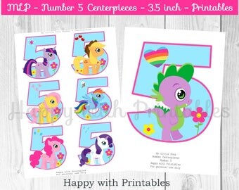 My Little Pony Printable Centerpiece without NAME and AGE