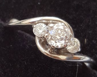 Trilogy Diamond Ring 0.50ct in Palladium