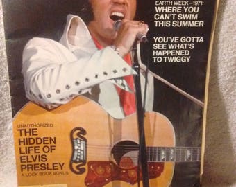 Vintage May 4,1971 LOOK Magazine-The Hidden Life of Elvis Presley VG+ Vintage May 4,1971 LOOK Magazine-The Hidden Life of Elvis Presley VG+