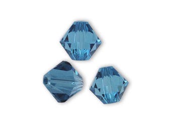 10 Swarovski bicones 6mm indicolite Crystal bead