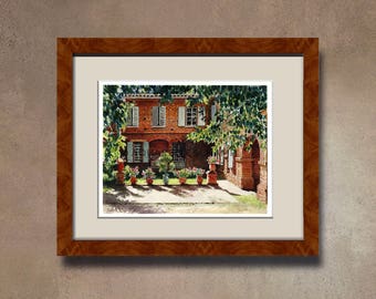 Watercolor of your home - House of Haute-Garonne