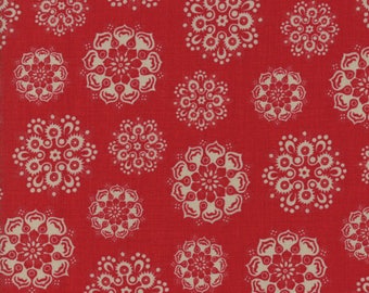 Moda Fabric French General Petite Maisons De Noel 13793-11...Sold in continuous cut 1/2 yard increments