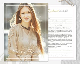 Photography Contract - Photography Contract Form, Photography Contract Template, Session Contract Template, PSD Template for Photographers