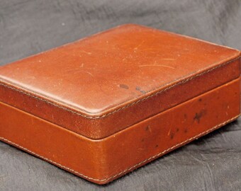 Old battered 1950's Cuff links/Rings Box