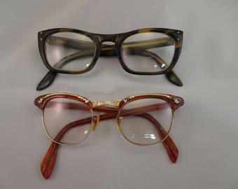 Vintage Eyeglasses, Cat Eye Eyeglass Frames and Rockabilly Eyeglass Frames - FREE SHIPPING