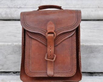 Fathers Day Gift, Handmade Leather Briefcase, Long Briefcase, Leather Laptop Bag, Modern Leather Bag, Laptop Bag, Guatemala leather Bag