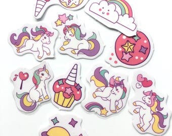 Rainbow Unicorn sticker flakes