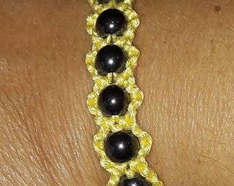 Friendship Bracelet with Hematite beads