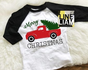 Boys christmas shirt | Etsy