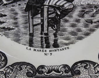 French Transferware Plate