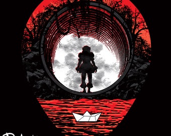 Unisex/Mens Adult : Fear The Clown T-Shirt/IT Inspired Tee/Pennywise/Clown/Red Balloon/Horror/Popular Culture