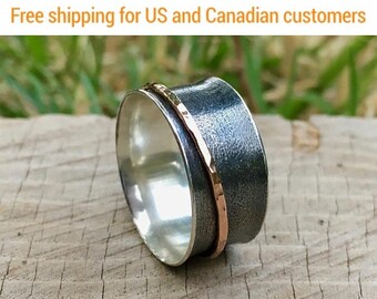 Fidget Ring, Spinner Ring, spinner fidget, spinner rings for women, Anxiety Ring, Worry Ring, Spinning Ring, Meditation Ring, Gift for her