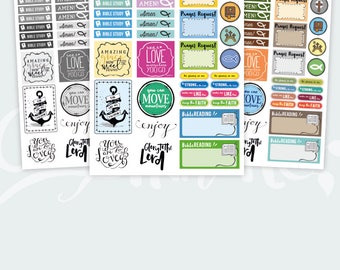 Planner Stickers, Scripture Stickers, Faith Stickers, Bible Journaling, Happy Planner Stickers, Christian stickers - Printable