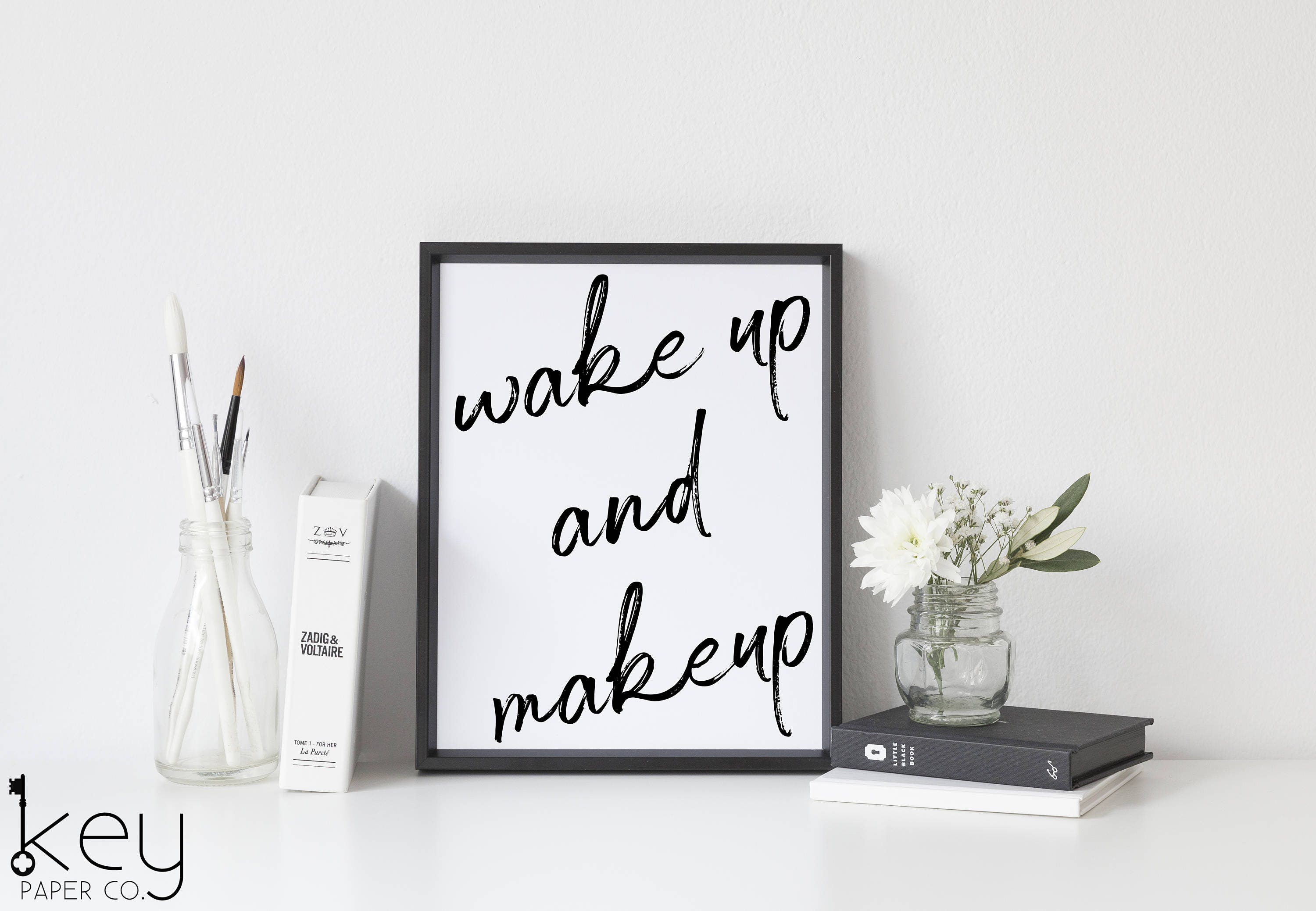 Printable Makeup Wall Art Print Wake Up And Printable Makeup Wall Art Print Wake Up And Bathroom