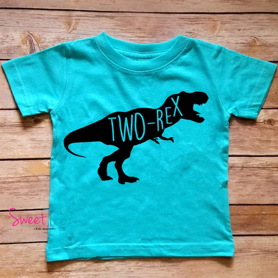 Second Birthday Shirt Two rex Shirt Dinosaur Birthday Shirt