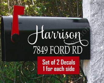 Personalized Mailbox-Name Mailbox Decals-Street Address Decal-Mailbox Decals-Mailbox Vinyl Decals-Mailbox Vinyls