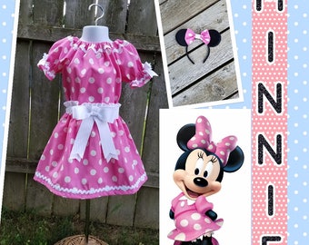 Minnie Mouse Costume, Minnie Mouse Set, Minnie Mouse Halloween, Minnie Mouse Birthday, Minnie Meet & Greet, Pink Minnie