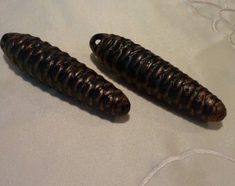 Vintage Coo Coo Clock Weights ~ Old Coo Coo Clock Weights ~ Pine Cone Clock Weights ~ Coo Coo Clock Accessory