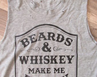 beards and whiskey shirt