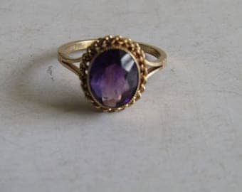 287 Amethyst Bamboo Ring