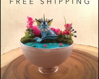 Pokeball Terrarium - Pokemon Small Vaporeon
