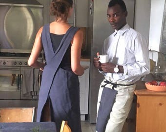 Linen Japanese apron