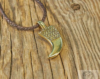 Replica, Drinking Horn, Horn Pendant, Slavic, Viking, Viking Pendant, Amulet, Talisman, Ancient Jewelry, LARP, SCA, Reenactment,
