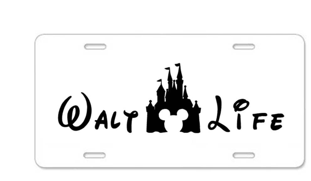 Walt Disney Life License Plate Vinyl Mickey Mouse