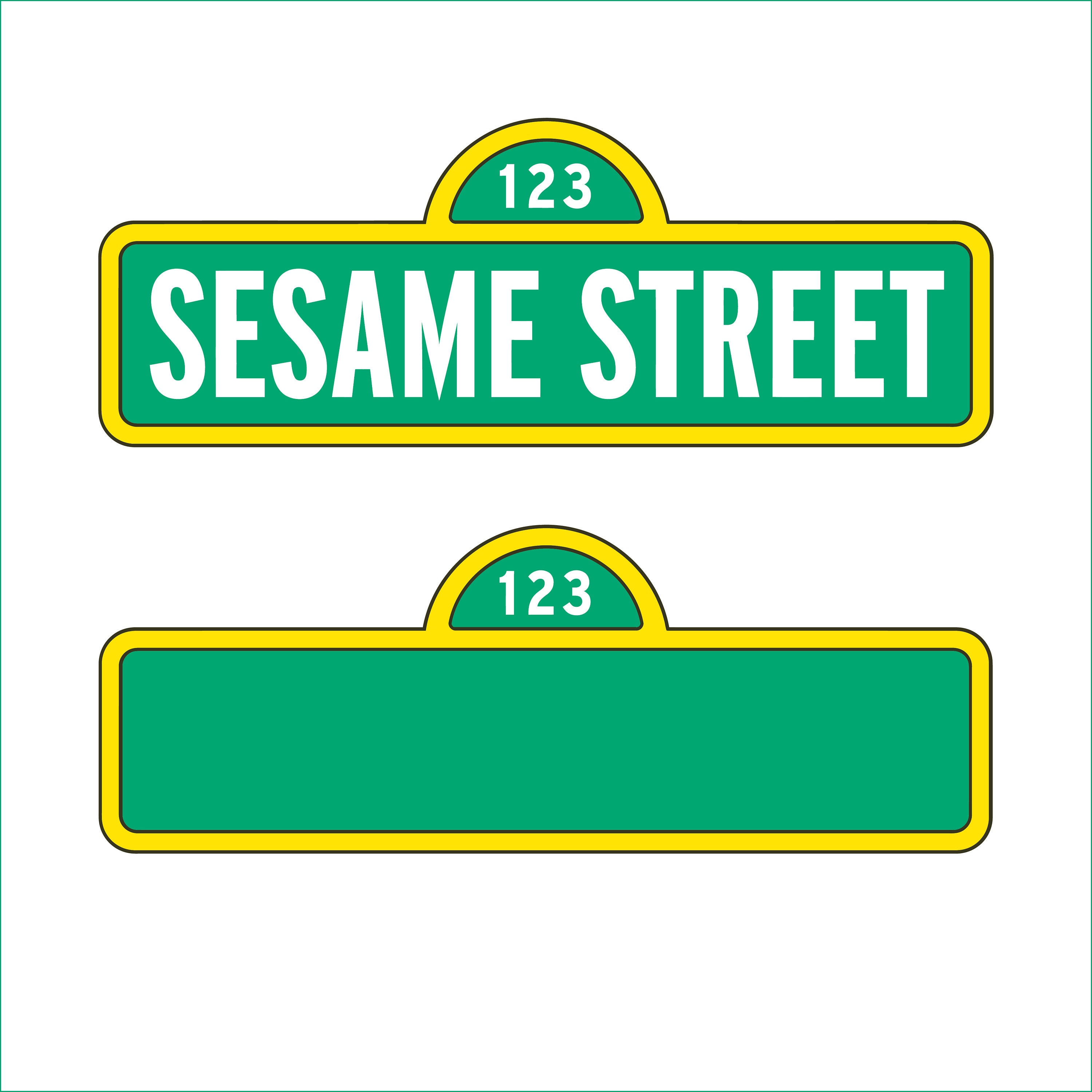 Sesame Street Street Sign Template