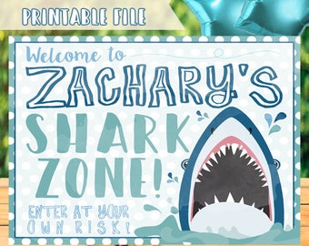 Shark Birthday Sign Shark Party Sign Shark Party Decorations Shark Welcome Sign Shark Sign Shark Decorations Shark Decor Shark Printables
