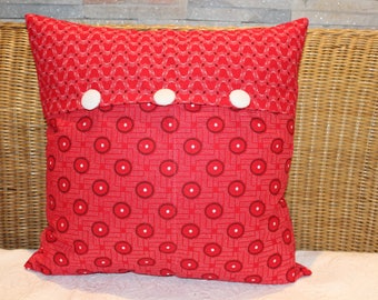 African christmas decor, African print fabric, Red decorative pillow, Red white cushion, Throw pillow, Scatter cushion, Christmas decor,