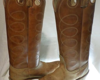 Vintage 8 1/2 Acme Boho Cowgirl Boots 2" heel