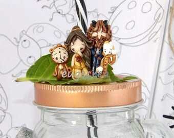 And the beast with polymer clay brooch