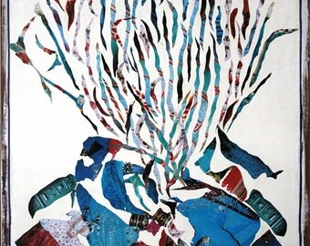 Painting / Contemporary Art / Mixed Media on Reclaimed Wood / Home Decor - Baiana