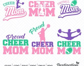 Cheer Mom SVG Files, Cheer Mom Cutting Files, Silhouette Files, Cricut Files, Vinyl, Digital Layered Vector, dxf eps png jpg pdf, D/003