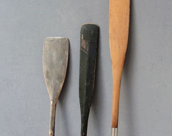 Vintage Oars Wooden Nautical Cottage Chic Oars Instant Collection of 3 Beach Cottage Decor 1960's-1970's Maritime decor