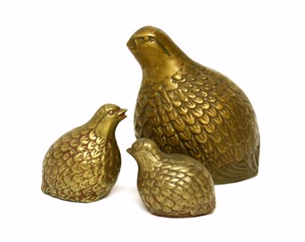 quail family figurines