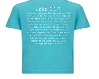 Youth John 1:1-7 The Vulgate, Classical Conversations Shirt, Cycle 3 Latin, Scripture Scholar, Memory Master. Foundations Student