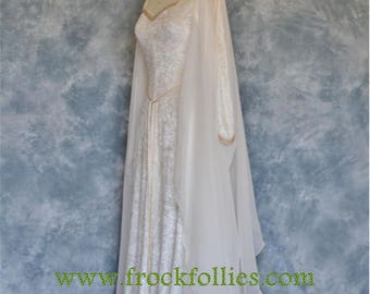 Elvish Wedding Gown,Medieval Gown,Robe Medievale,Renaissance Gown,Wedding Dress,Hand Fasting Dress,Custom Made,Robe Elfique,Hermoine