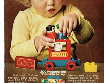 1977 Advertisement Lego Blocks Preschool Sets How To Build A Great Imagination Larger Duplo Playroom Wall Art Decor