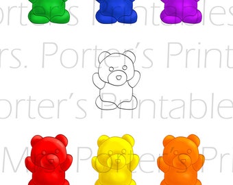 Counting Bears Activity DIY Printables for toddlers