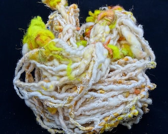 Handspun Bulky Art Yarn- Cloud Shine