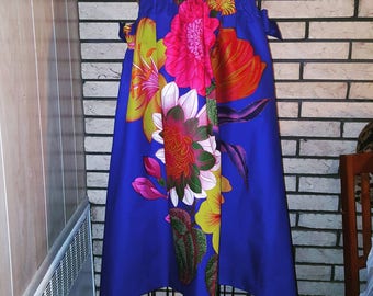 African Clothing for Women: U A Swing Mini Dress with ribbon ties