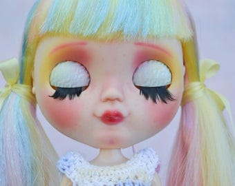 OOAK Custom Factory Blythe Doll - With Long Rainbow Hair - Candice