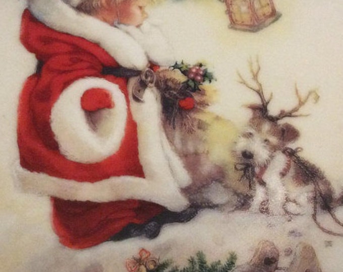 Santa's Littlest Reindeer Plate, Christmas Plate, Christmas Decor, Holiday Plate, Hamilton,Gift For Christmas, Gift For Mom, Gift For Her