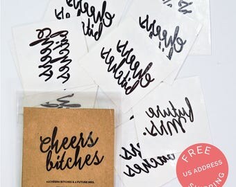 Bachelorette Tattoos, Bridesmaid Temporary Tattoos, Cheers Bitches, Future Mrs, Bachelorette Party, Bachelorette Cheers Bitches, Tattoos