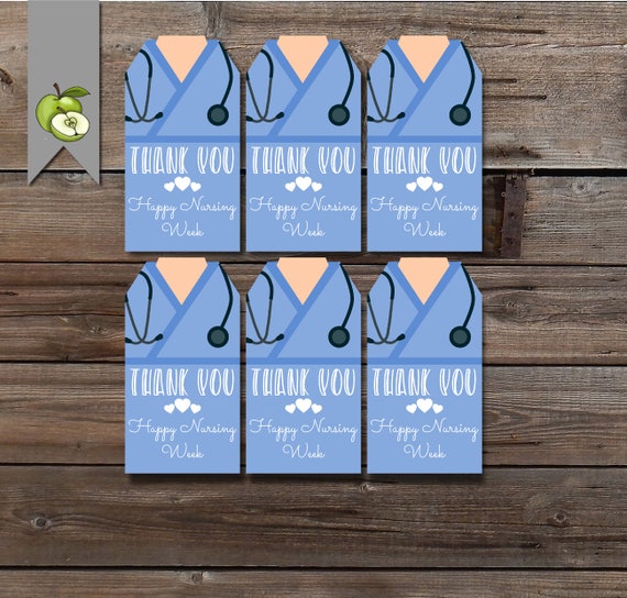 Nurse appreciation week nurse gift tag nurse printable