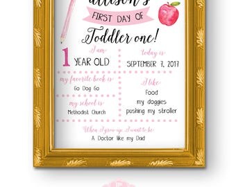 First Day of School Sign Girl, First Day of School Sign Boy, Back to School Sign Printable, 1st day of school sign, back to school sign