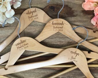 SALE Engraved Bridesmaid Hanger, Bride Hanger, Name Hanger, Wedding Hanger, Personalized Bridal hanger, Bridal Gift, name hanger, #900