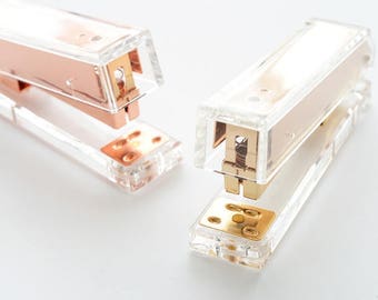 Acrylic Stapler Gold / Rose Gold - Modern Design Office Desk Accessory